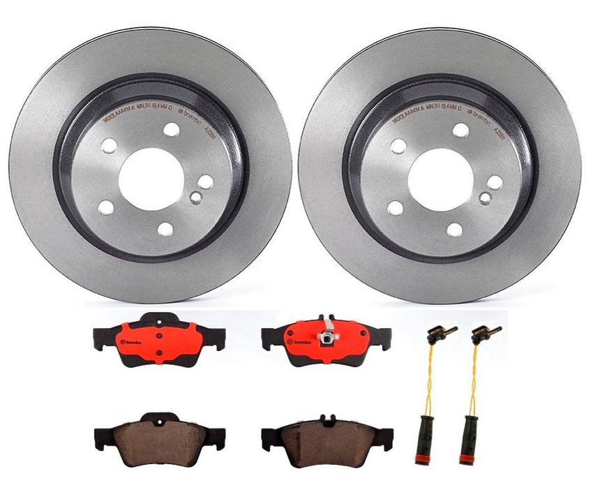 Mercedes Brembo Brakes Kit - Pads and Rotors Rear (300mm) (Ceramic) 006420012064 - Brembo 1536349KIT